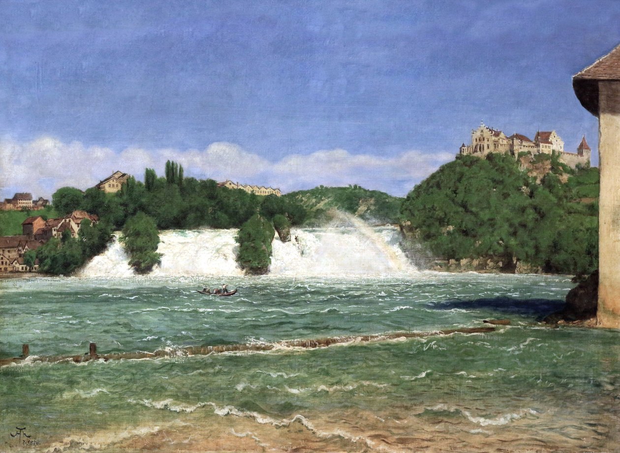 Cataratas do Reno, perto de Schaffhausen de Hans Thoma