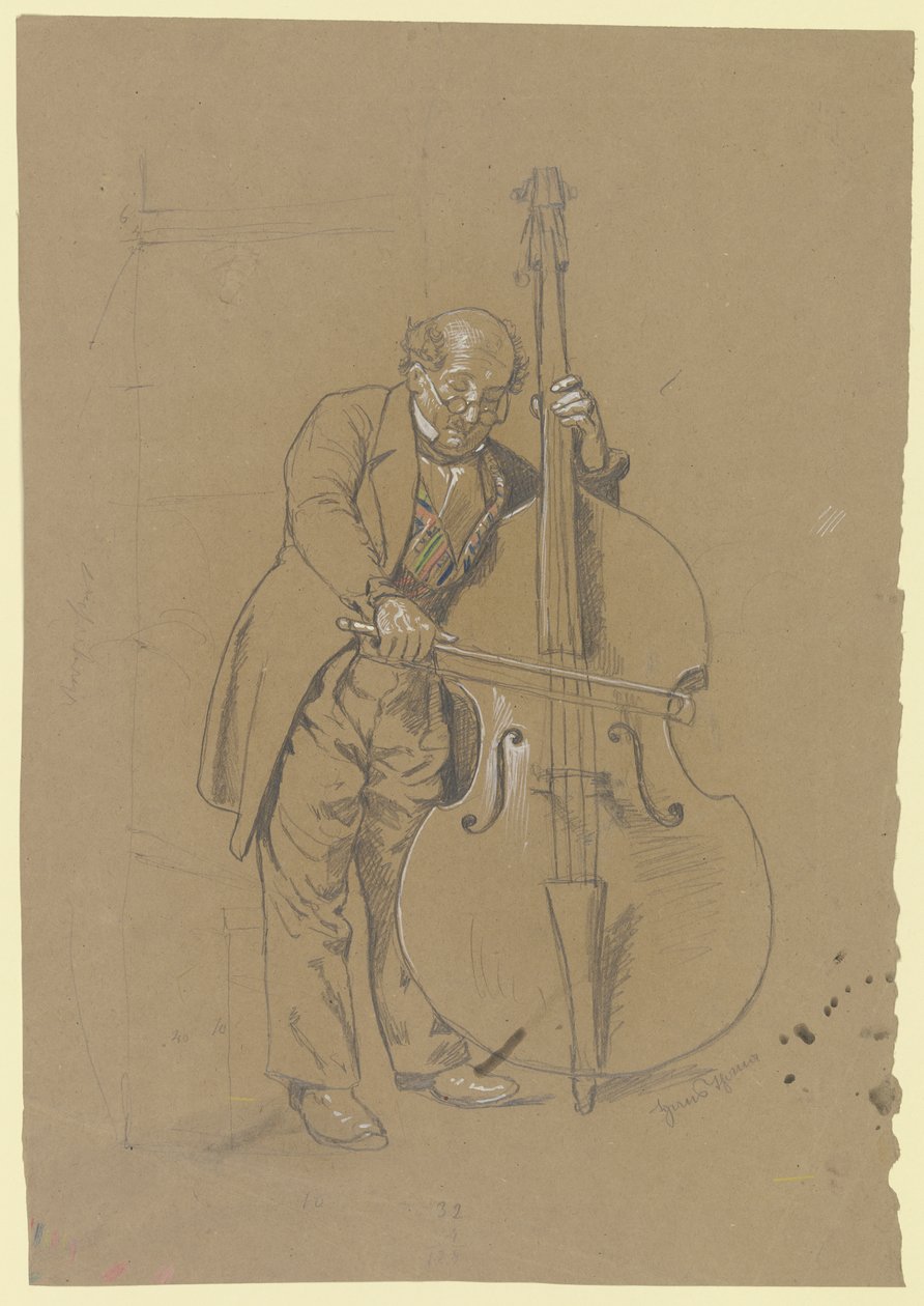 Contrabaixista de Hans Thoma