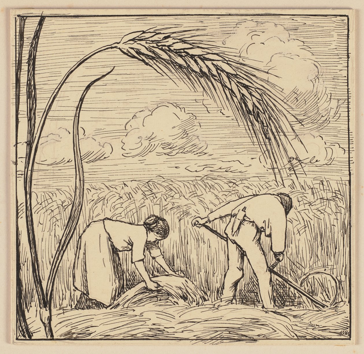 Ilustração para o manual: Espiga de milho de Hans Thoma