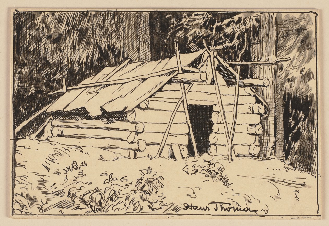 Ilustração para o manual: Cabana de Hans Thoma