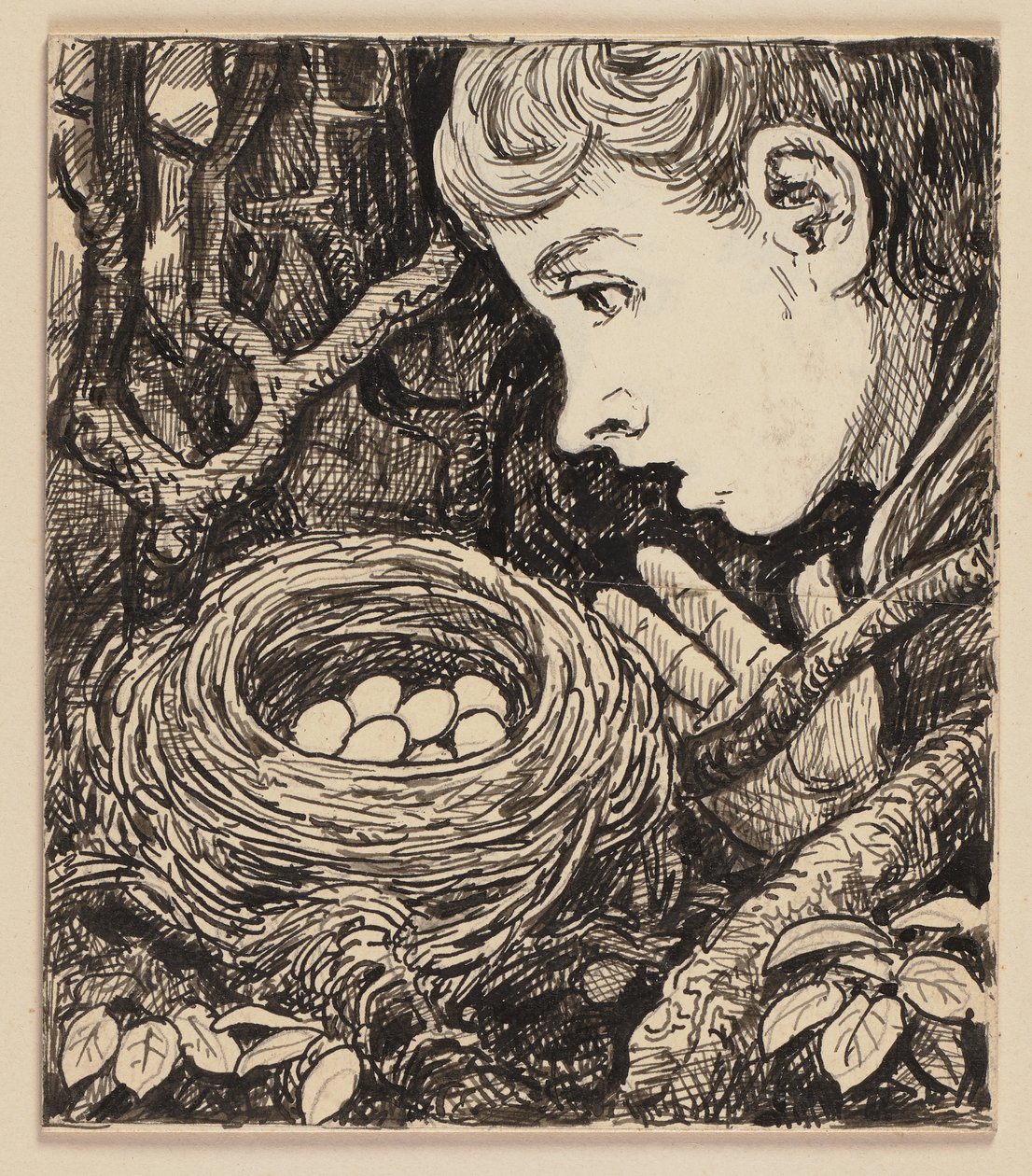 Desenho para a cartilha: ninho de Hans Thoma