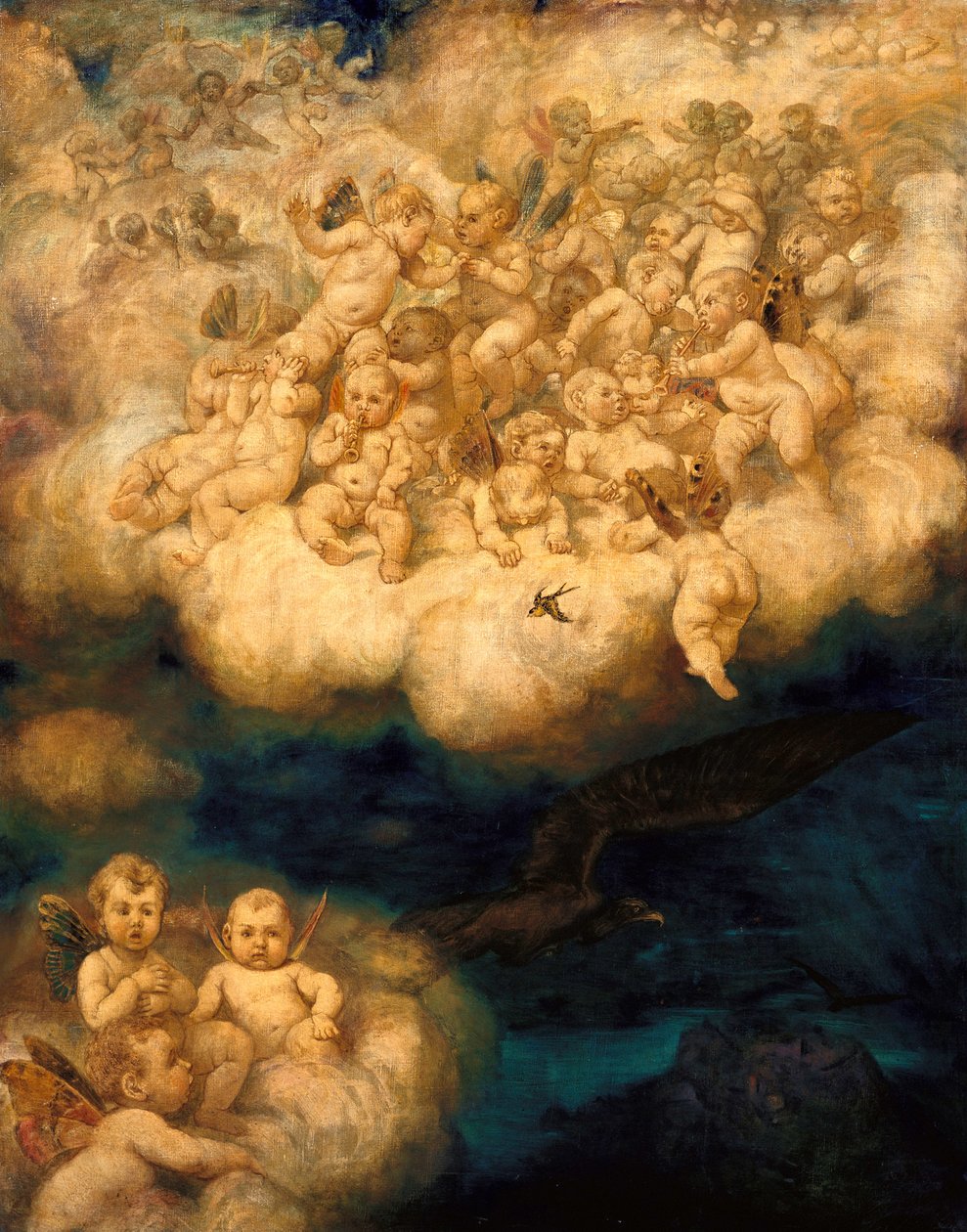 Nuvem de anjo de Hans Thoma