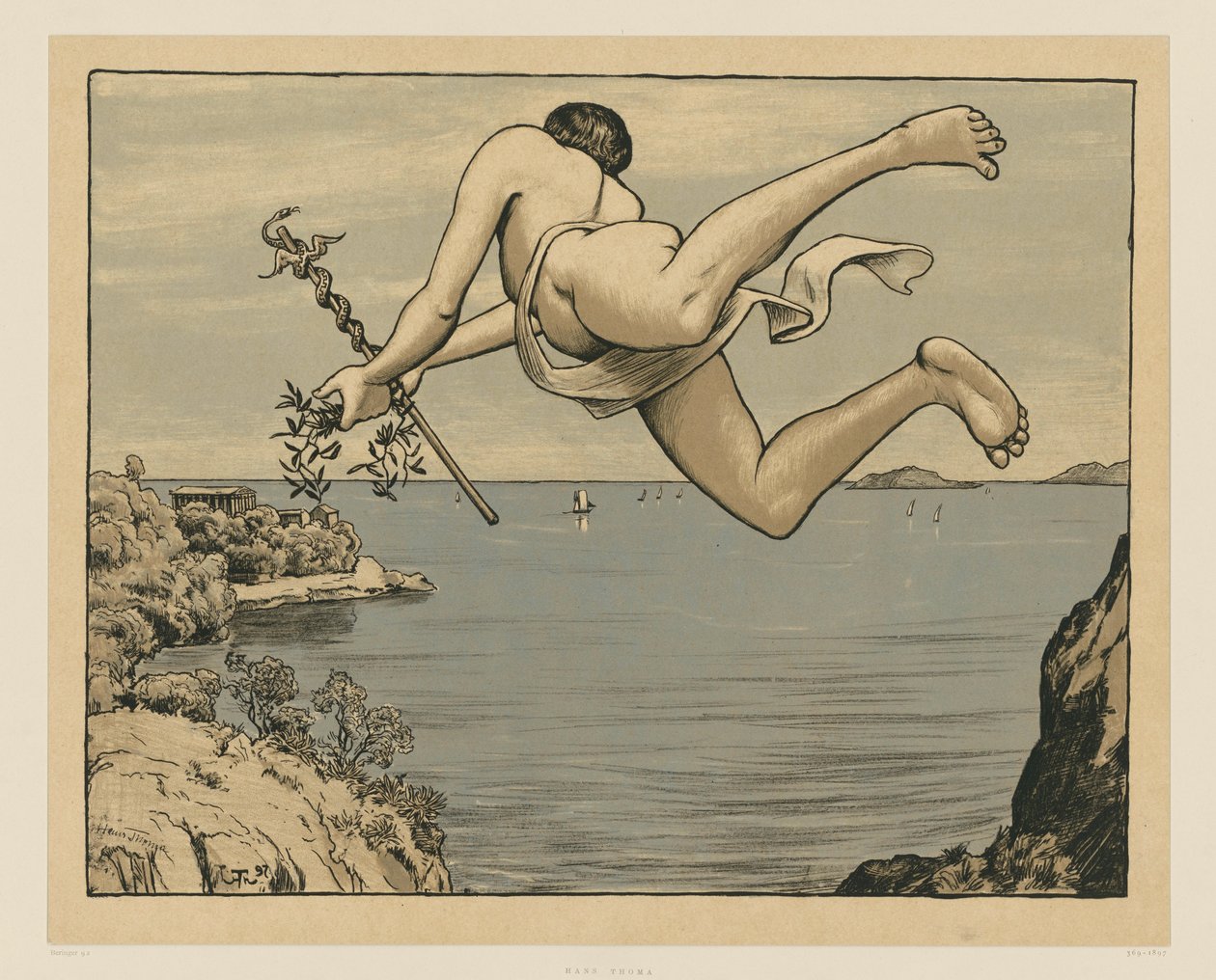 Mercúrio Voador de Hans Thoma