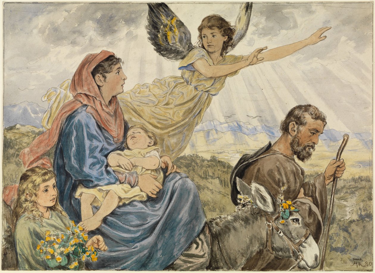 Fuga para o Egito de Hans Thoma