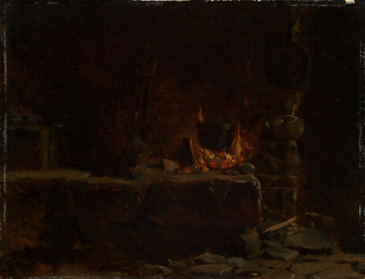 Lareira na Thomahaus, em Bernau de Hans Thoma