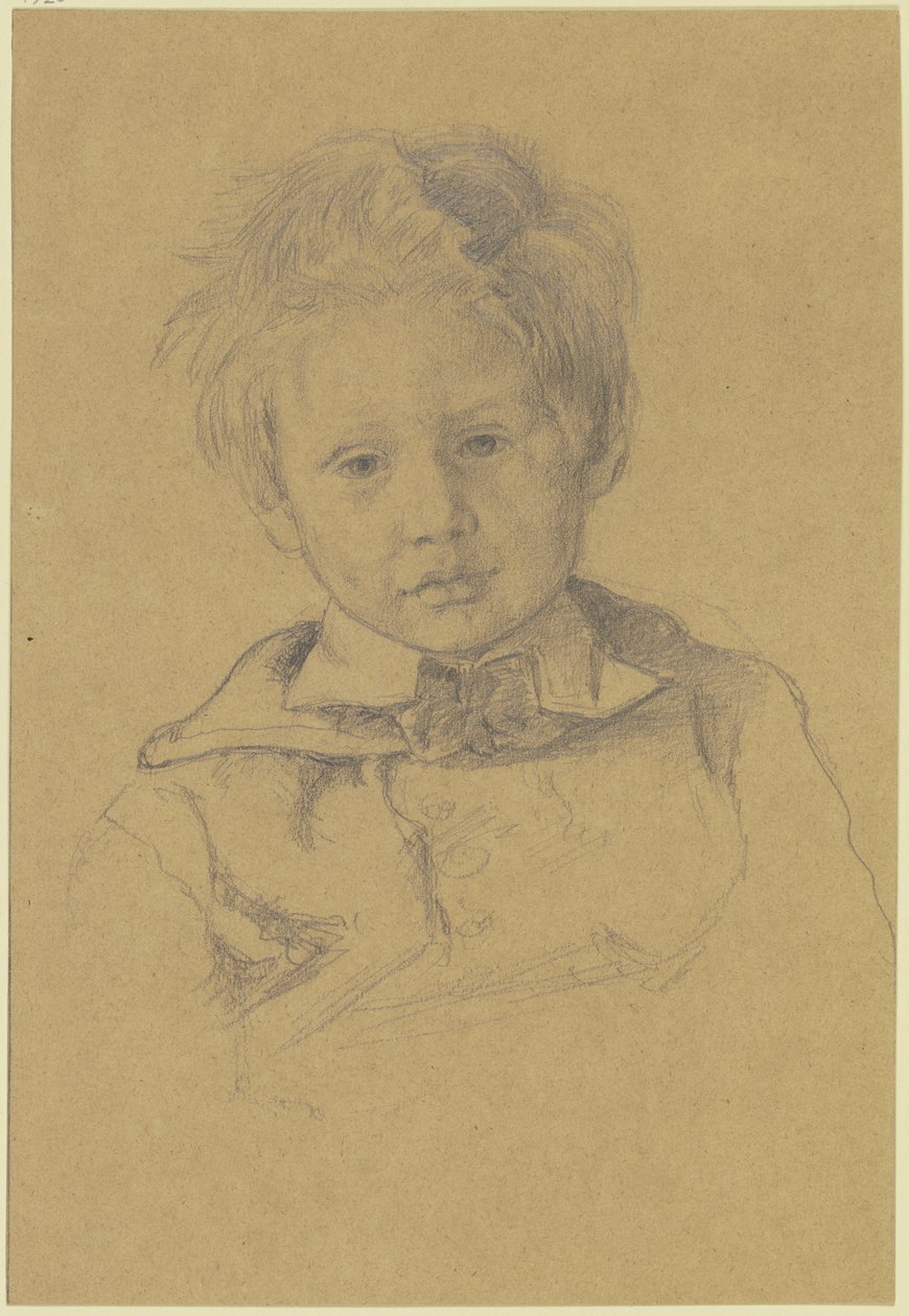 Retrato infantil do filho de Victor Müller de Hans Thoma