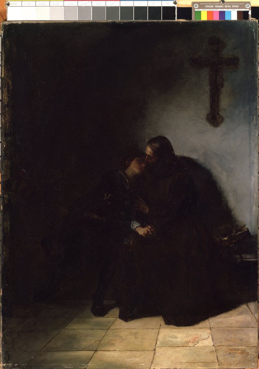 "A despedida do condenado" - a despedida do condenado à morte da sua esposa. Pintura de Hans Thoma (1839-1924) Mikalojus Konstantinas Ciurlionis Museum of Fine Arts, Kaunas, Lituânia de Hans Thoma