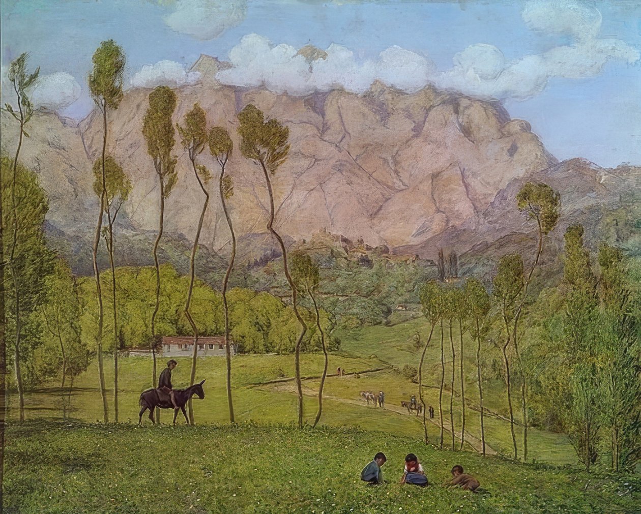 Paisagem em Carrara. Por volta de 1910 de Hans Thoma