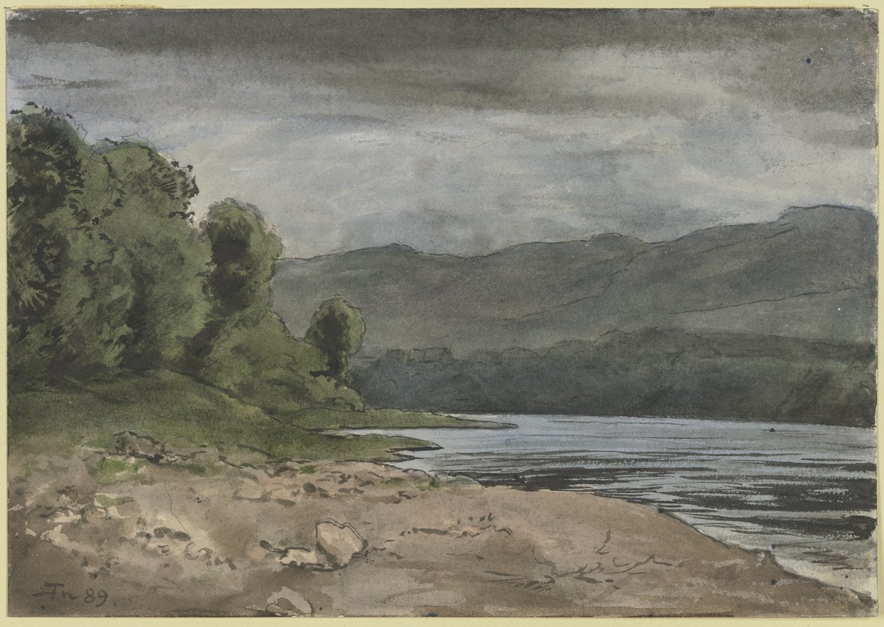 Paisagem com nuvens de tempestade de Hans Thoma