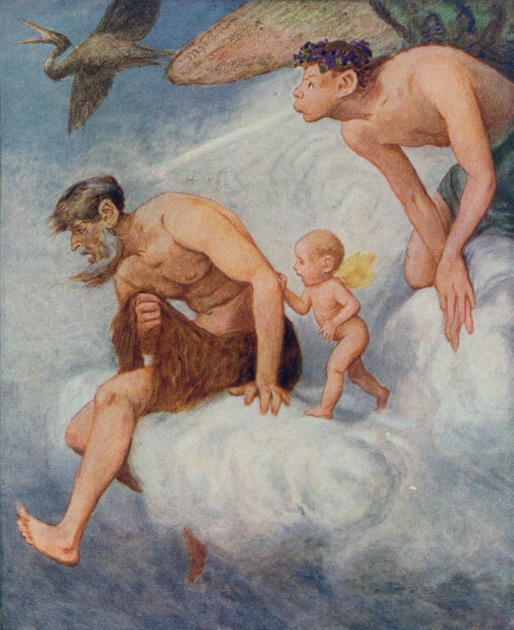 Março, ilustração de &39;Festkalender&39; publicada em Leipzig c.1910 de Hans Thoma