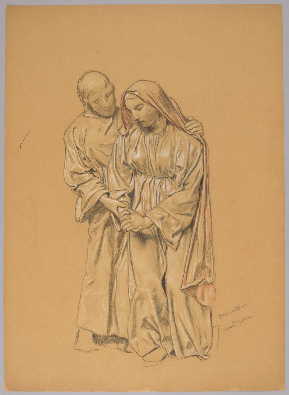 Maria mit dem heiligen Johannes dem Evangelisten de Hans Thoma