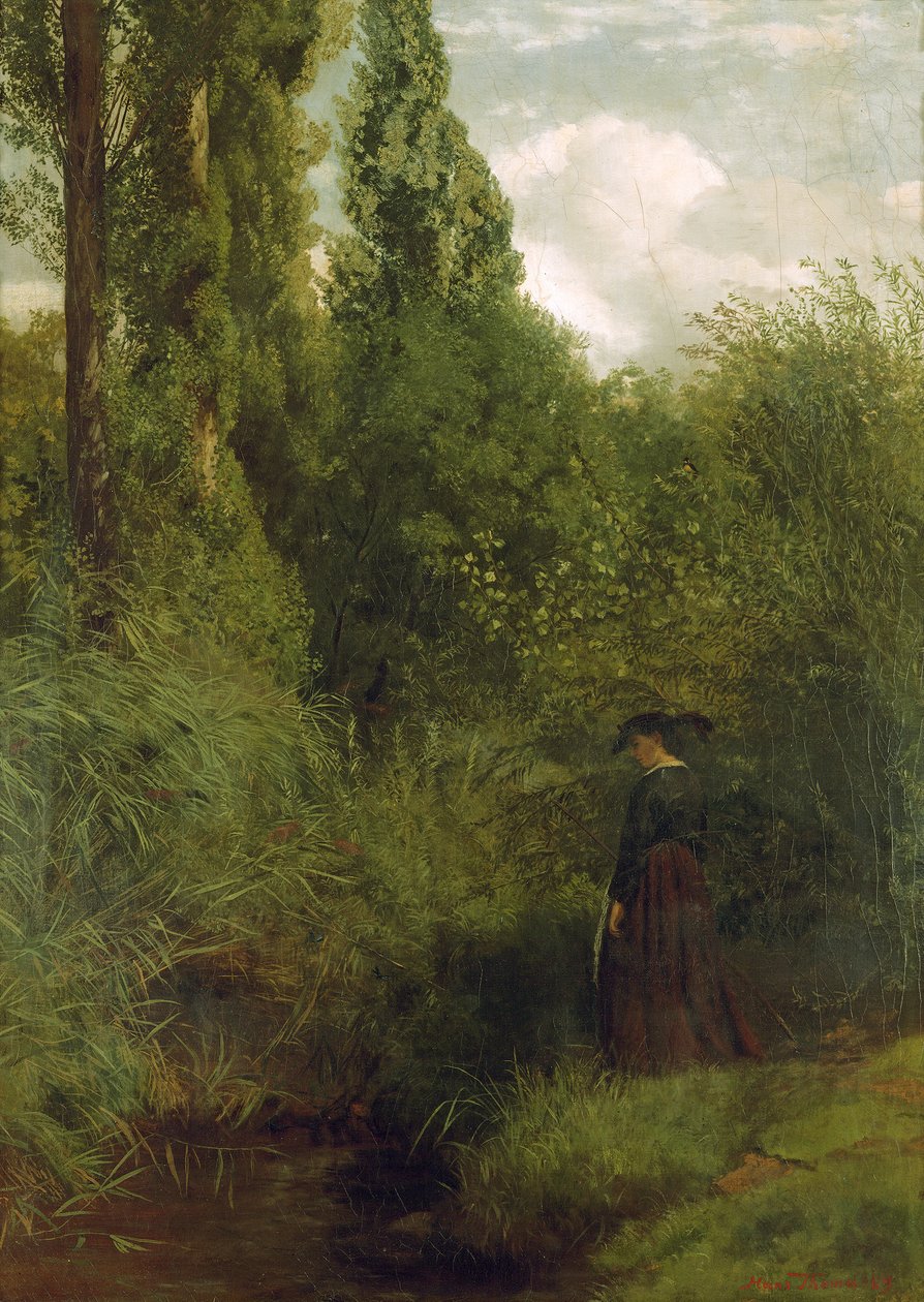 Pântano no Reno de Hans Thoma