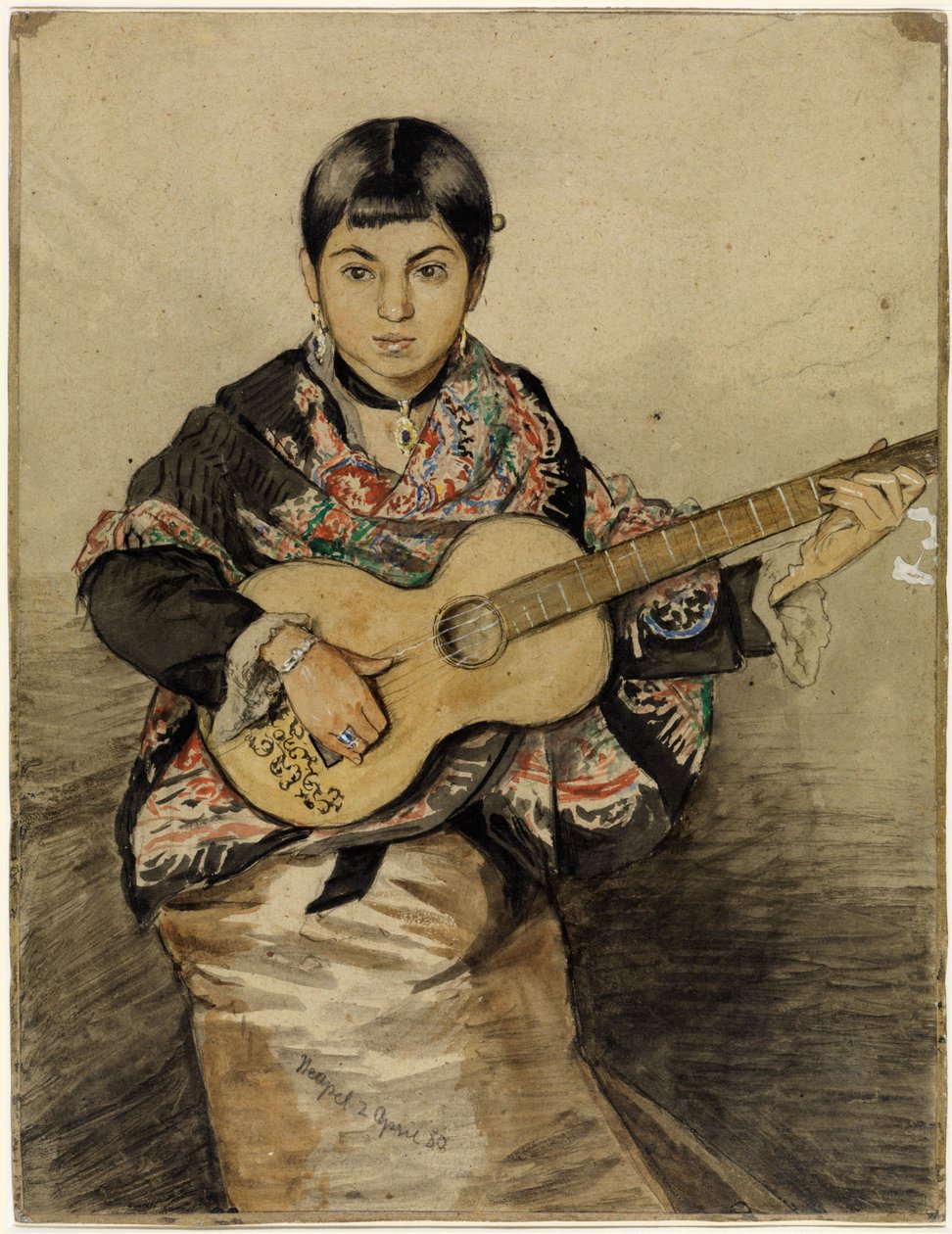 Napolitana com guitarra de Hans Thoma