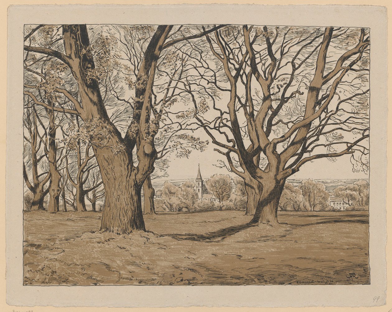 Paisagem dos arredores de Obersursel de Hans Thoma