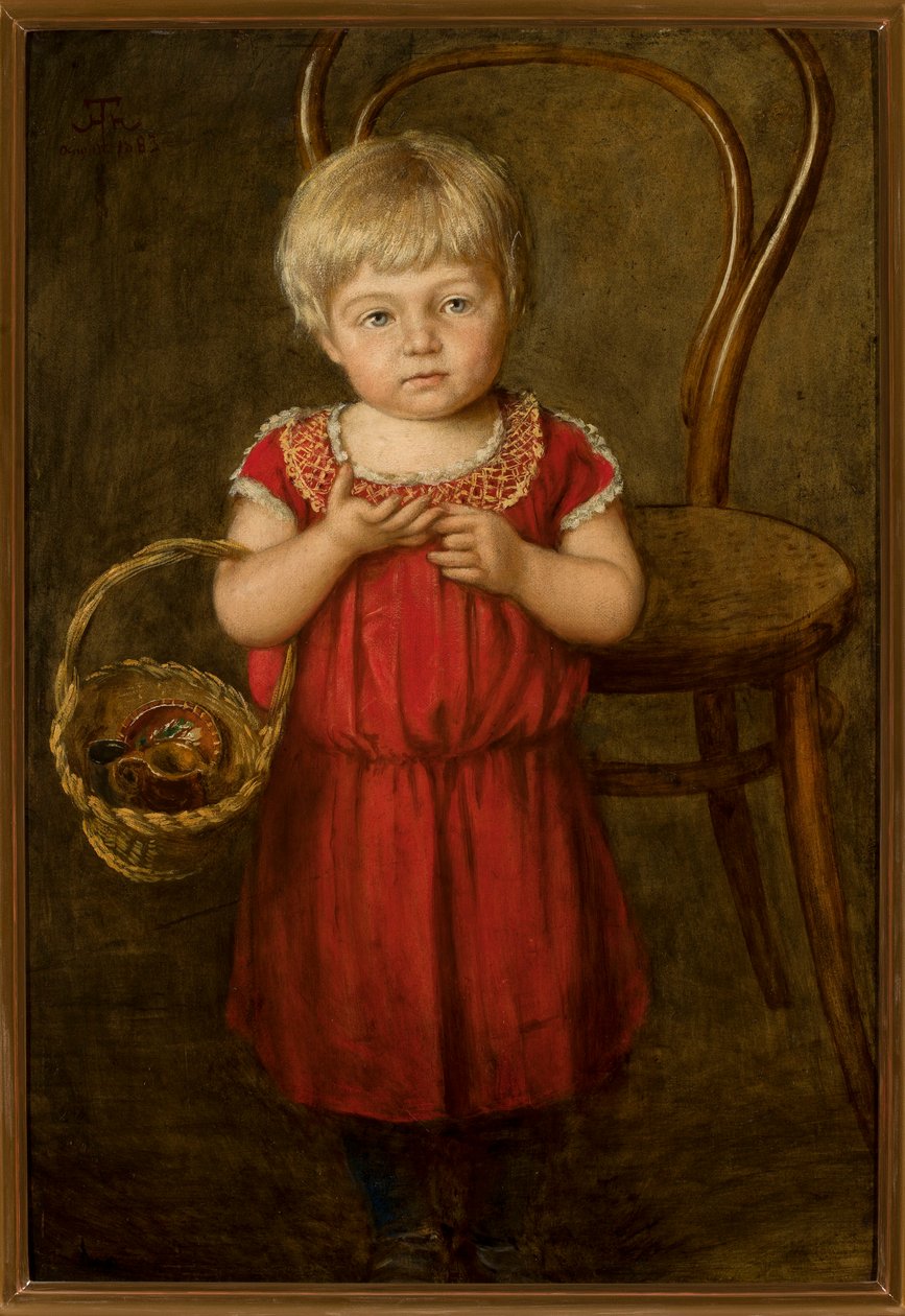 Retrato de Eli com um cesto de Hans Thoma