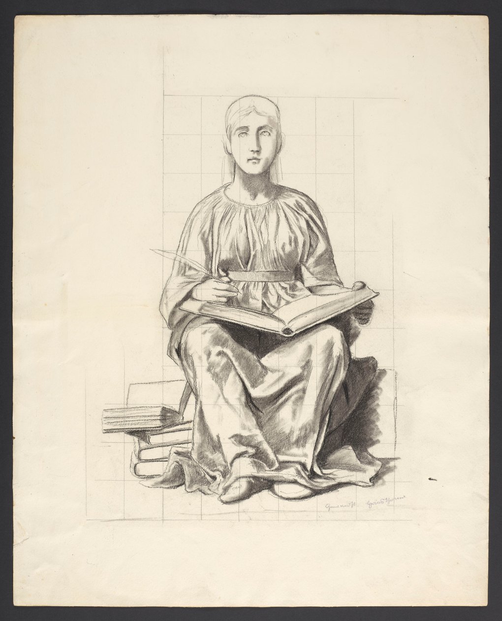 Figura alegórica com um livro de Hans Thoma