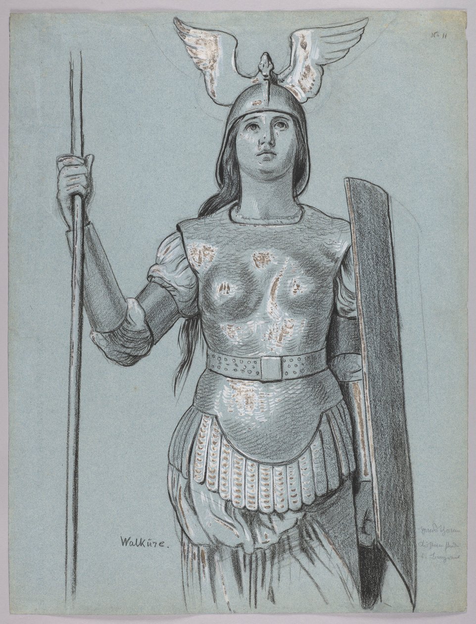 Projeto do traje da Valquíria de Hans Thoma