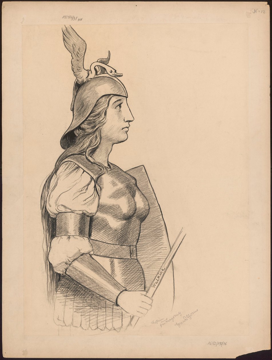 Projecto de traje para uma valquíria de Hans Thoma