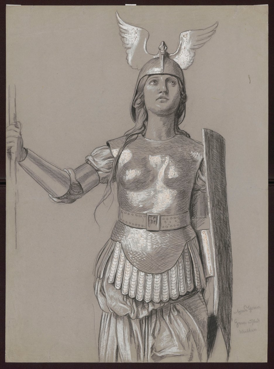 Projeto de traje para uma valquíria de Hans Thoma