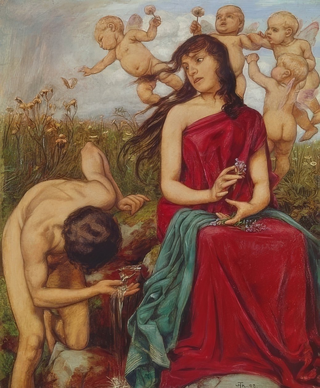 Quellennymphe. 1888 de Hans Thoma