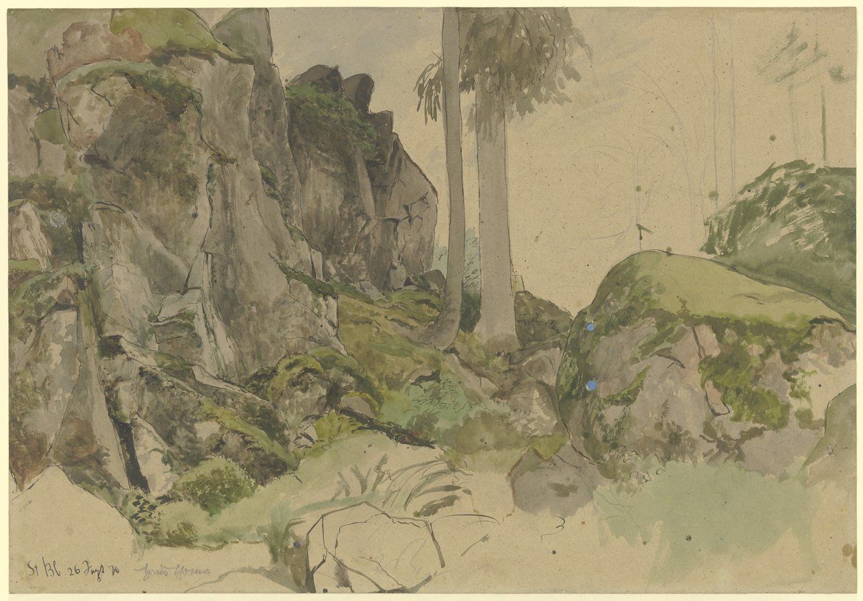Rochas perto de São Brás, Floresta Negra de Hans Thoma