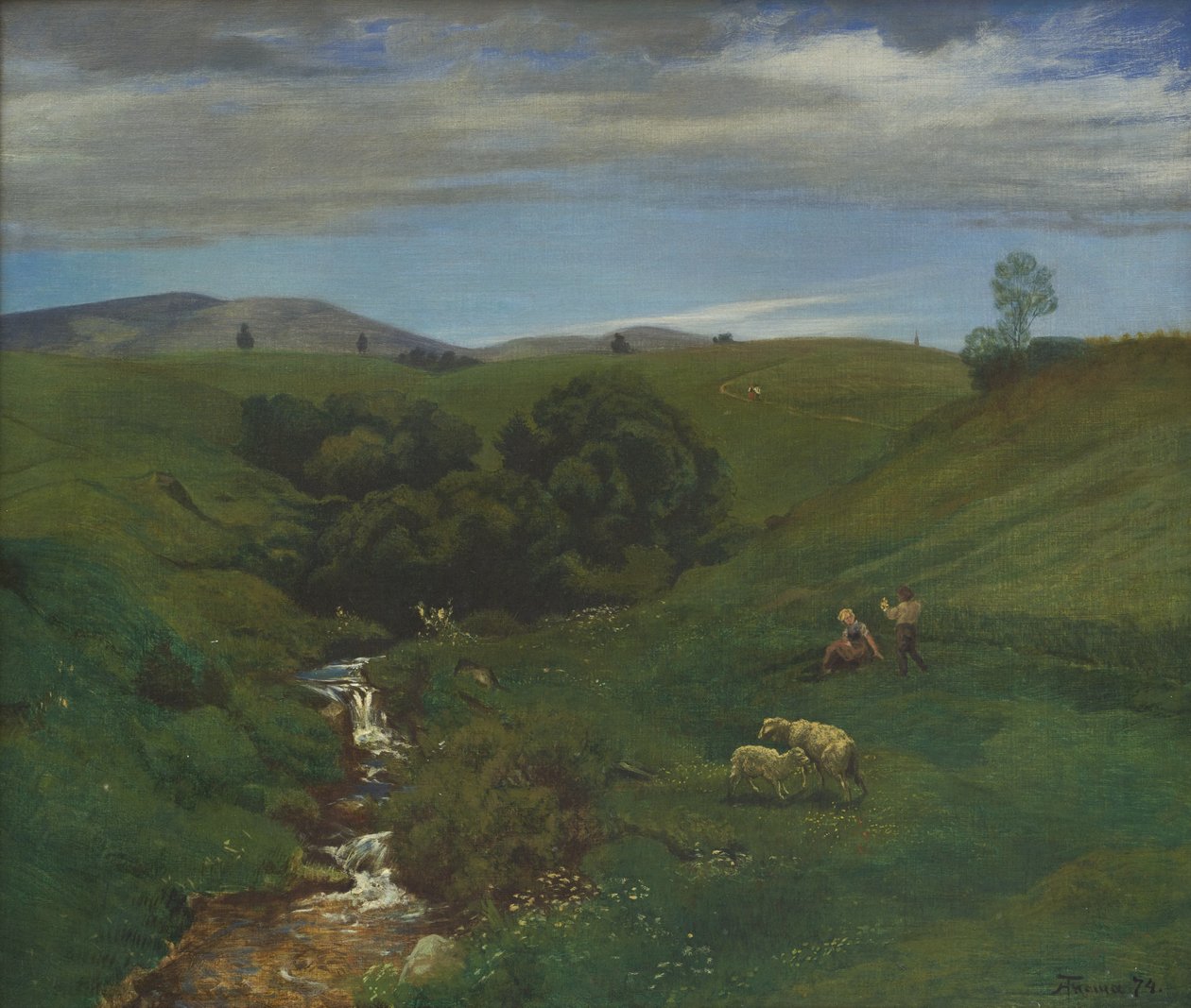 Prado da Floresta Negra perto de Bernau de Hans Thoma