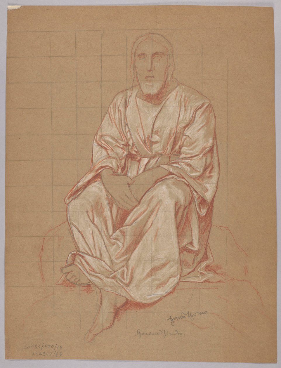 Cristo sentado, verso: repetição da mesma figura de Hans Thoma