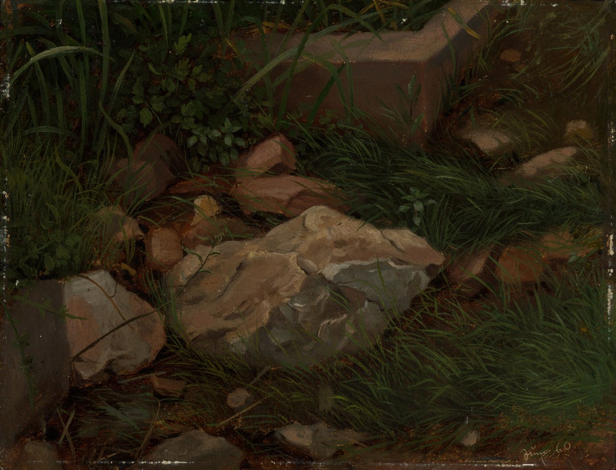 Pedras na relva de Hans Thoma
