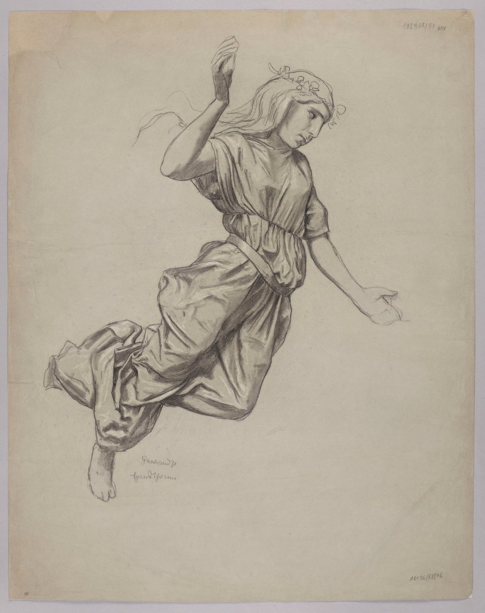 Estudo de uma figura feminina de Hans Thoma