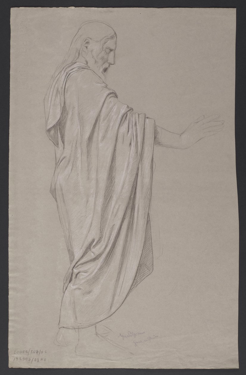 Esboço da figura de Cristo de Hans Thoma