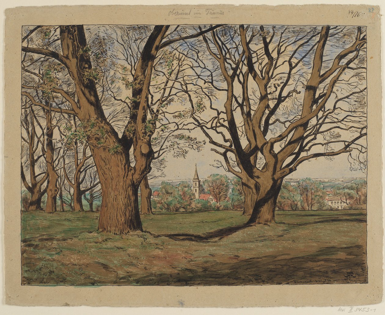 Paisagem do Taunus, perto de Oberursel de Hans Thoma