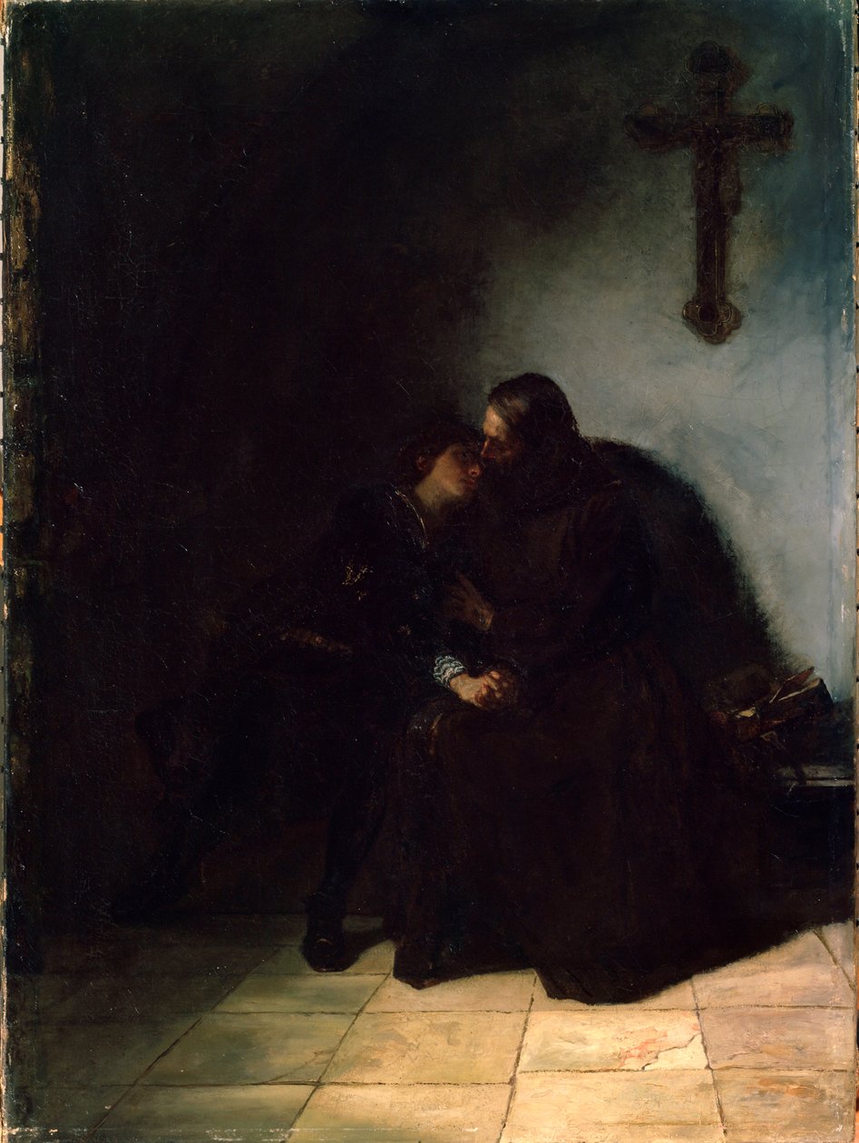 Despedida dos condenados, c1860-1900. Pintura alemã de Hans Thoma
