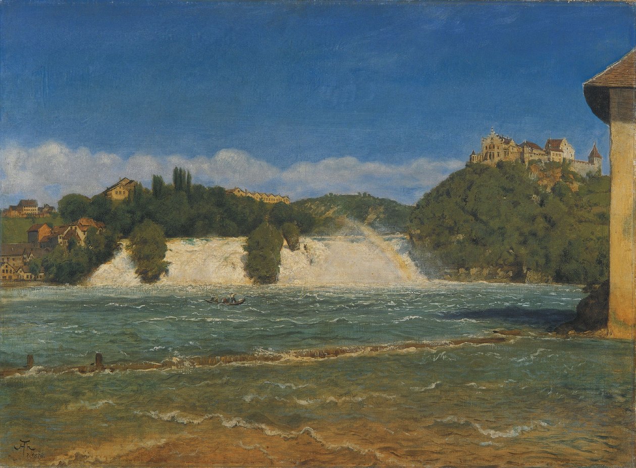 As cataratas do Reno de Schaffhausen de Hans Thoma