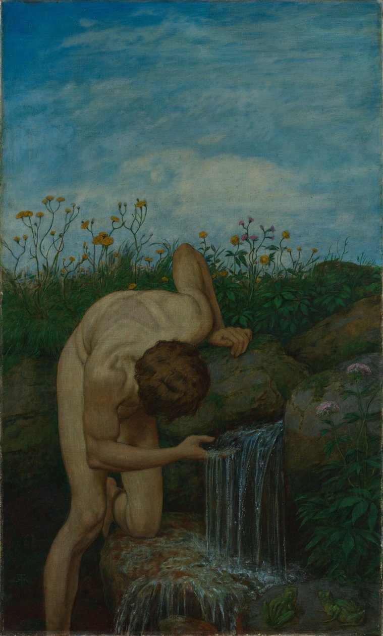 Tríptico: A nascente de Hans Thoma