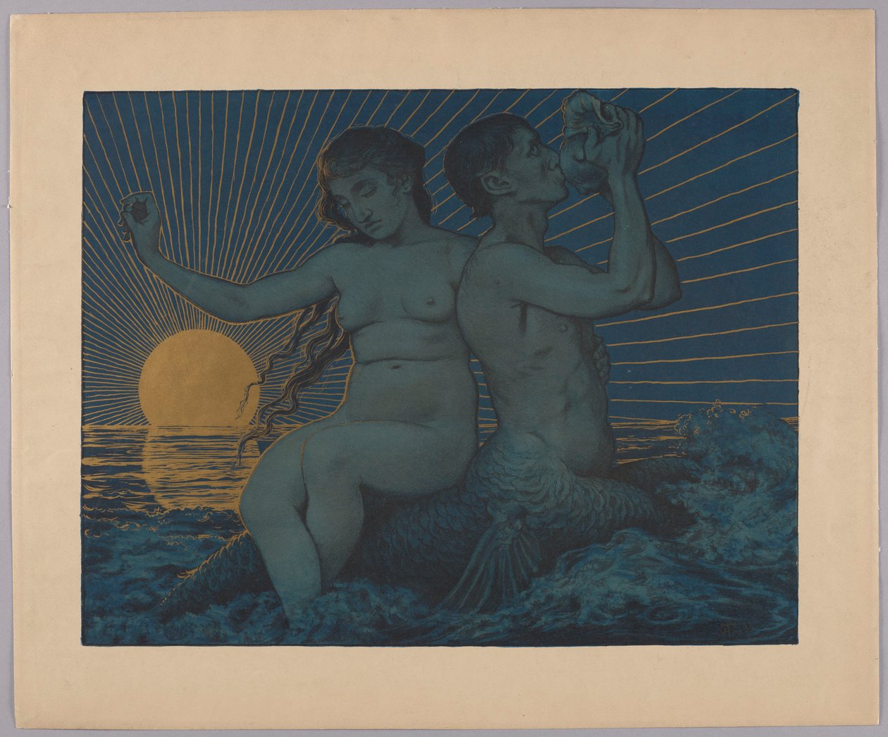 Tryton em Nereida de Hans Thoma