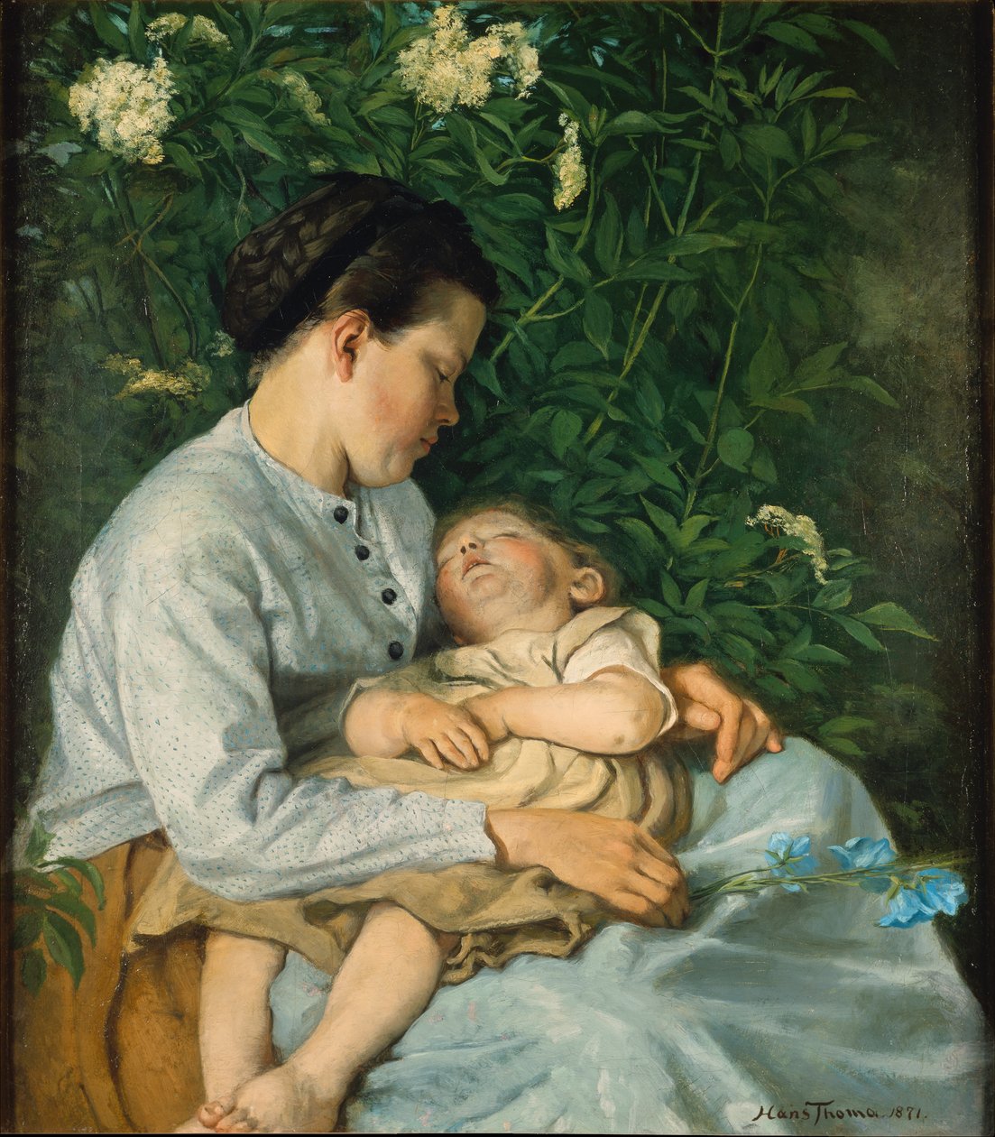 Debaixo do arbusto de sabugueiro de Hans Thoma