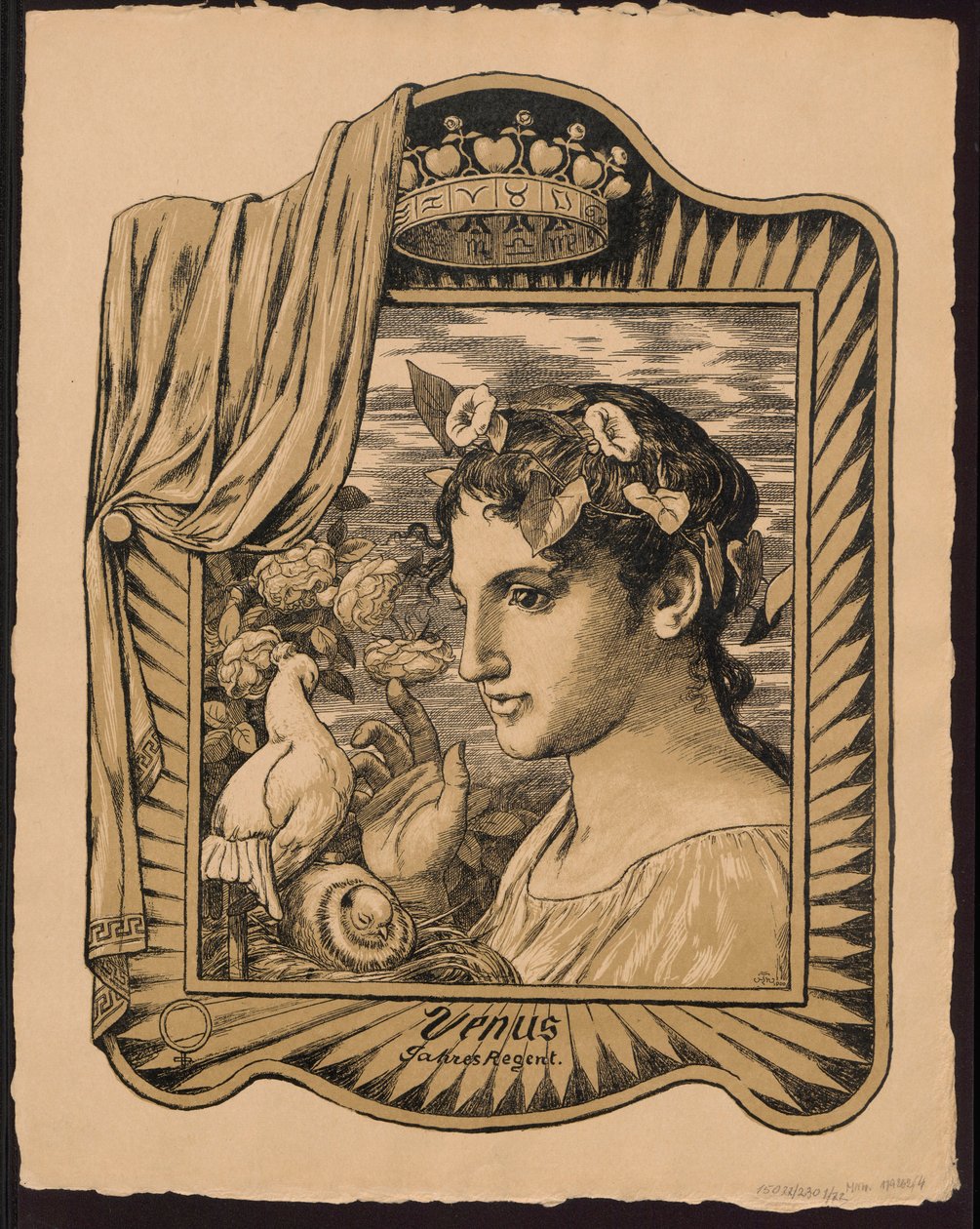 «Vénus, soberana do ano». Projectos para o «Calendário perpétuo ilustrado», parte II (Immerwährender Bilderkalender) de Hans Thoma