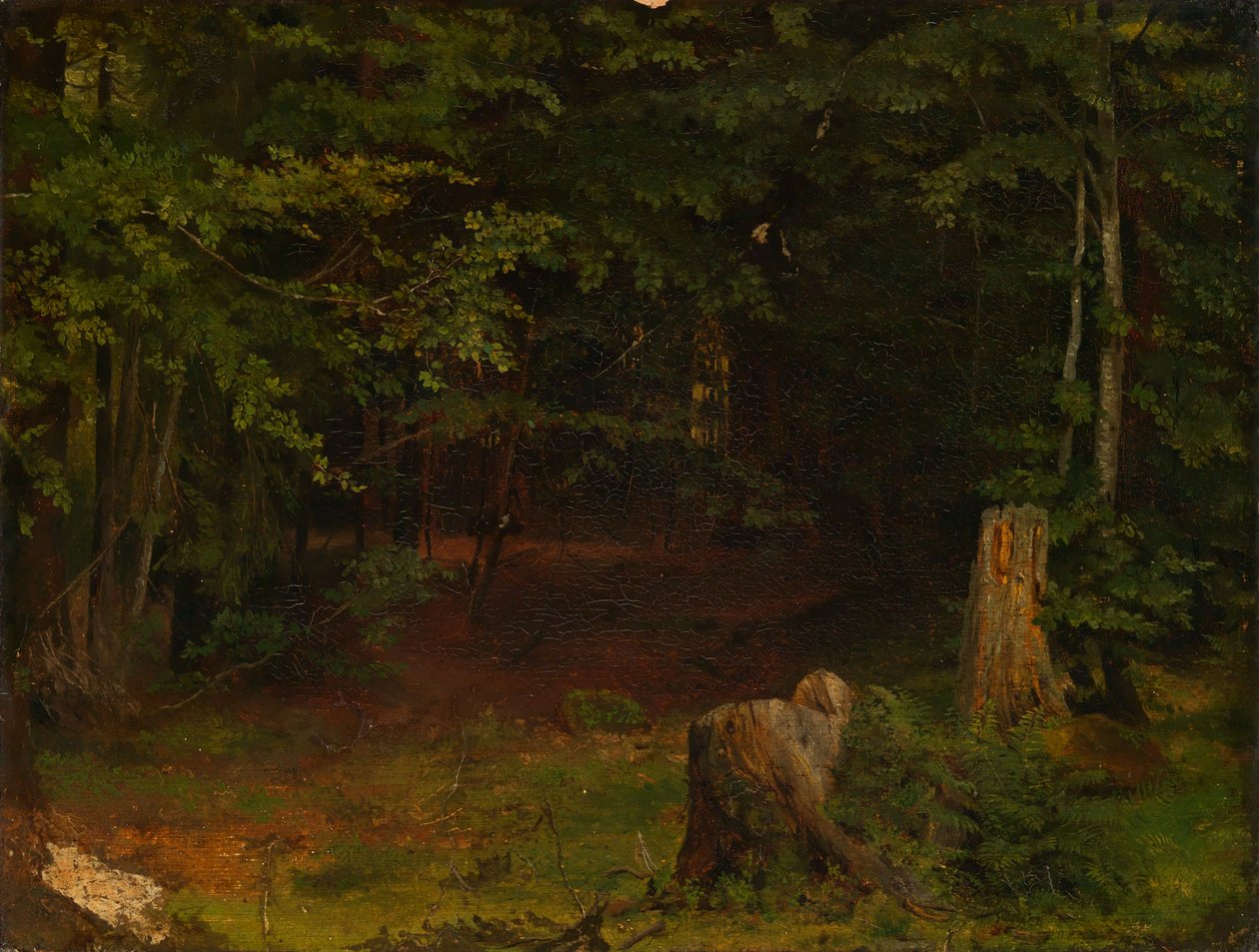 Interior da floresta de Hans Thoma