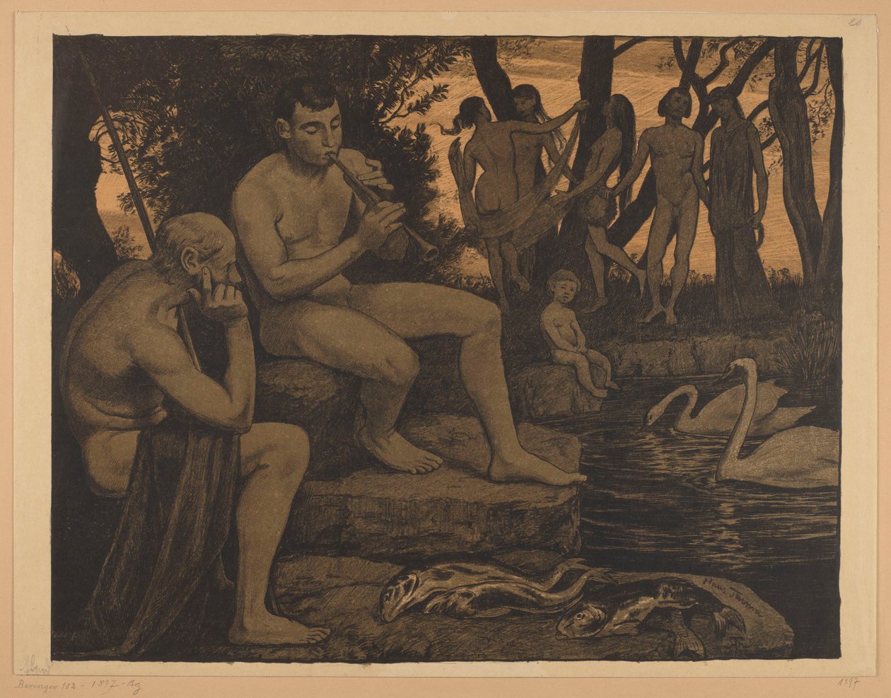 Entardecer (idílio florestal) de Hans Thoma