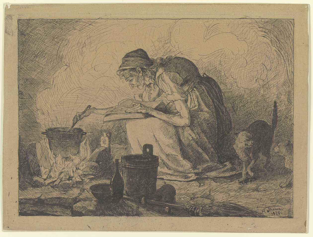 Cozinha das bruxas de Hans Thoma