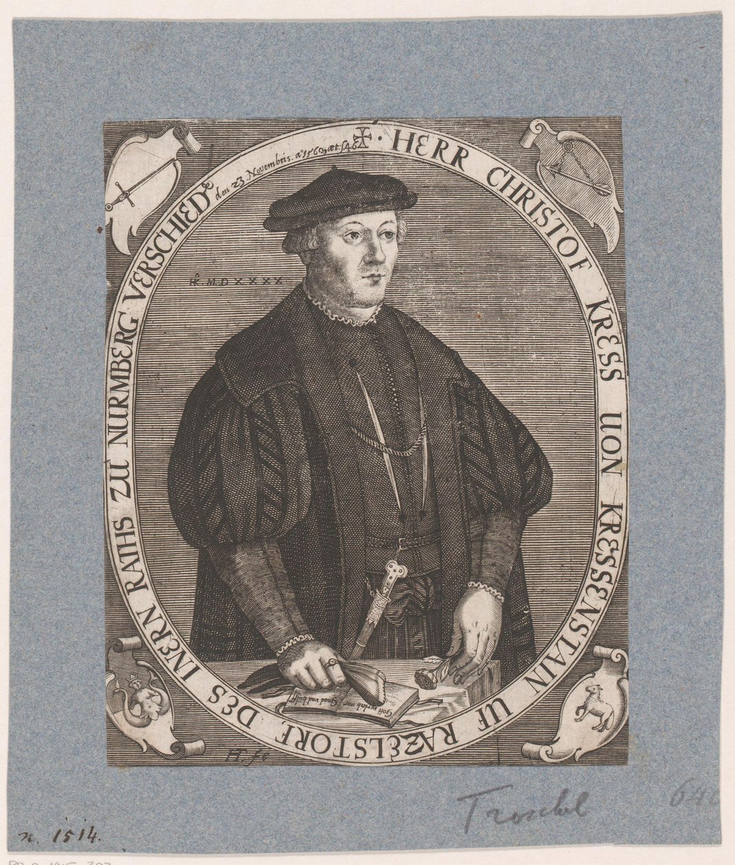 Portret van Christoph II Kreß von Kressenstein de Hans Troschel