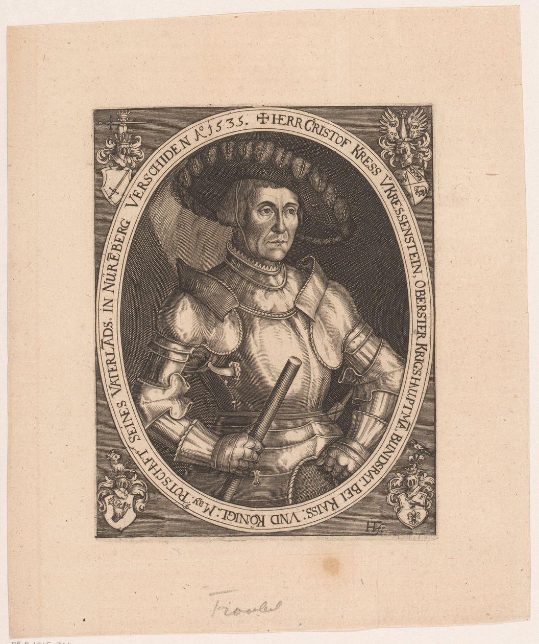 Portret van Christoph I Kreß von Kressenstein de Hans Troschel
