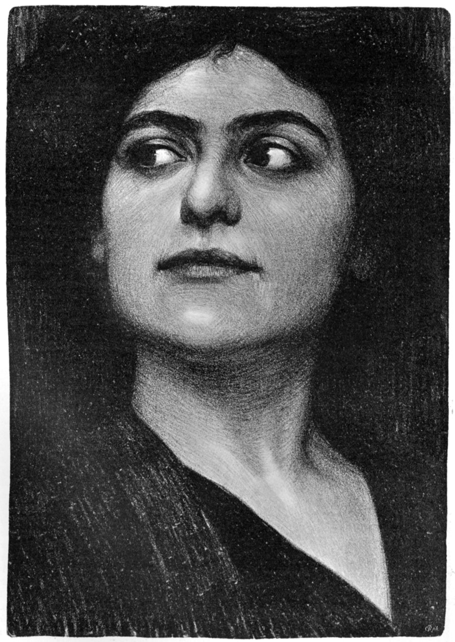 Estudo da cabeça de uma mulher, 1899. de Hans Unger