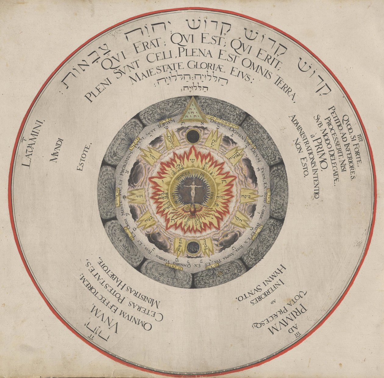 Ilustração do livro Anfiteatro da Sabedoria Eterna de H. Khunrath, 1595. de Hans Vredeman de Vries