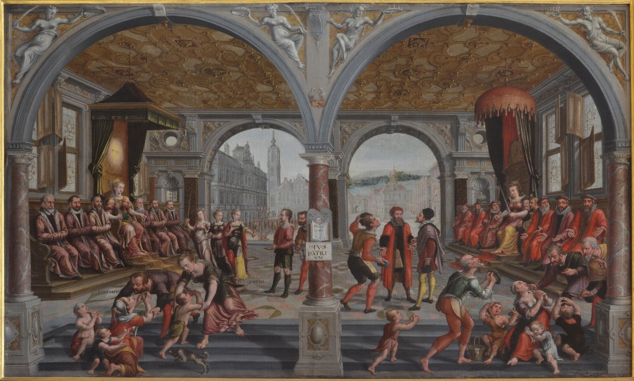 Justiça e Injustiça Justiça e Injustiça, 1594-1595. de Hans Vredeman de Vries
