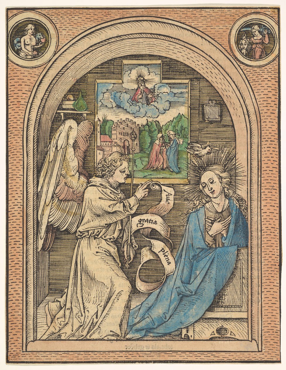 A Anunciação, final do século XV e início do século XVI. de Hans Wechtlin the Elder
