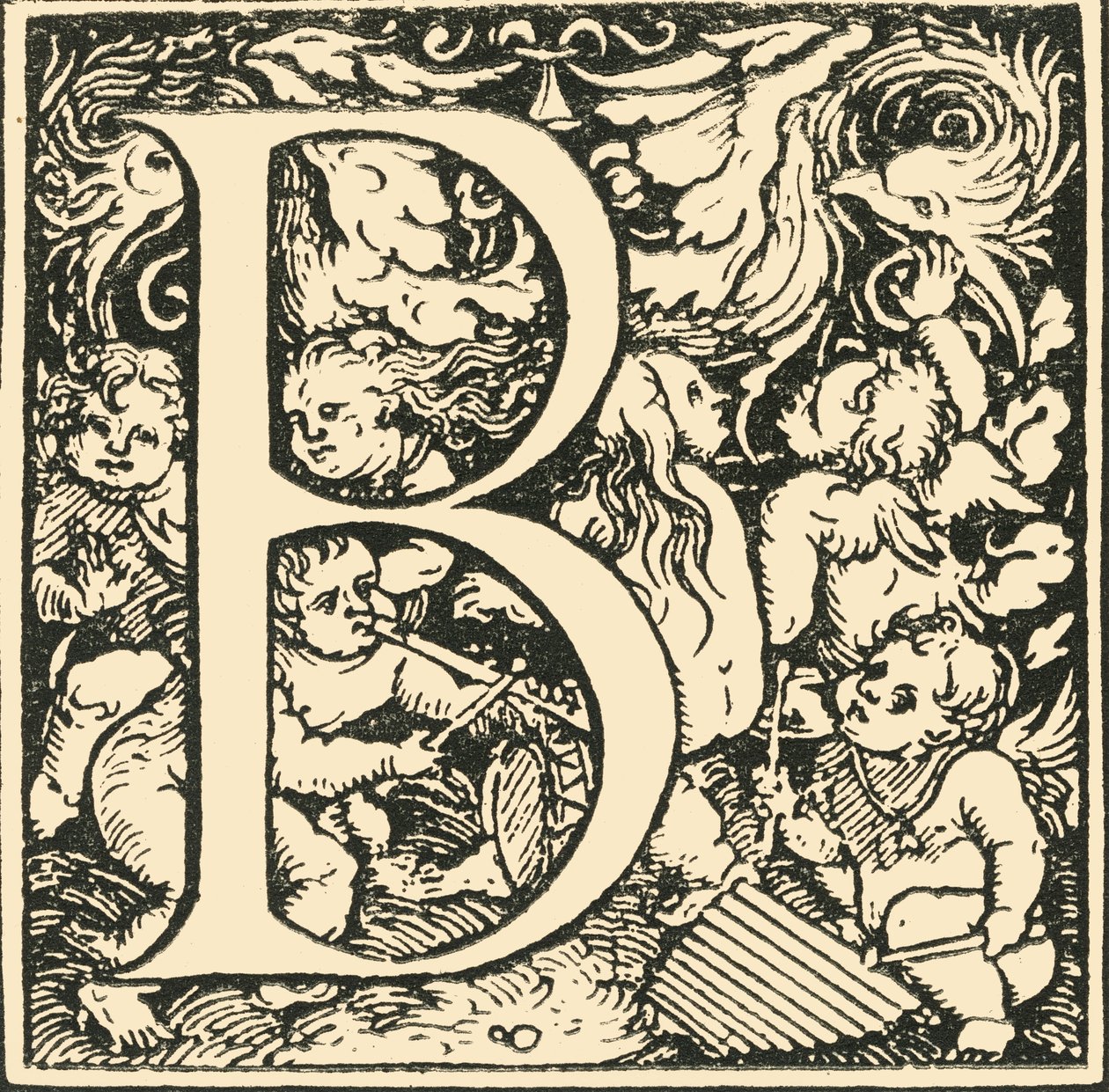 B - Um alfabeto de Hans Weiditz, c1520-1521, 1908. de Hans Weiditz