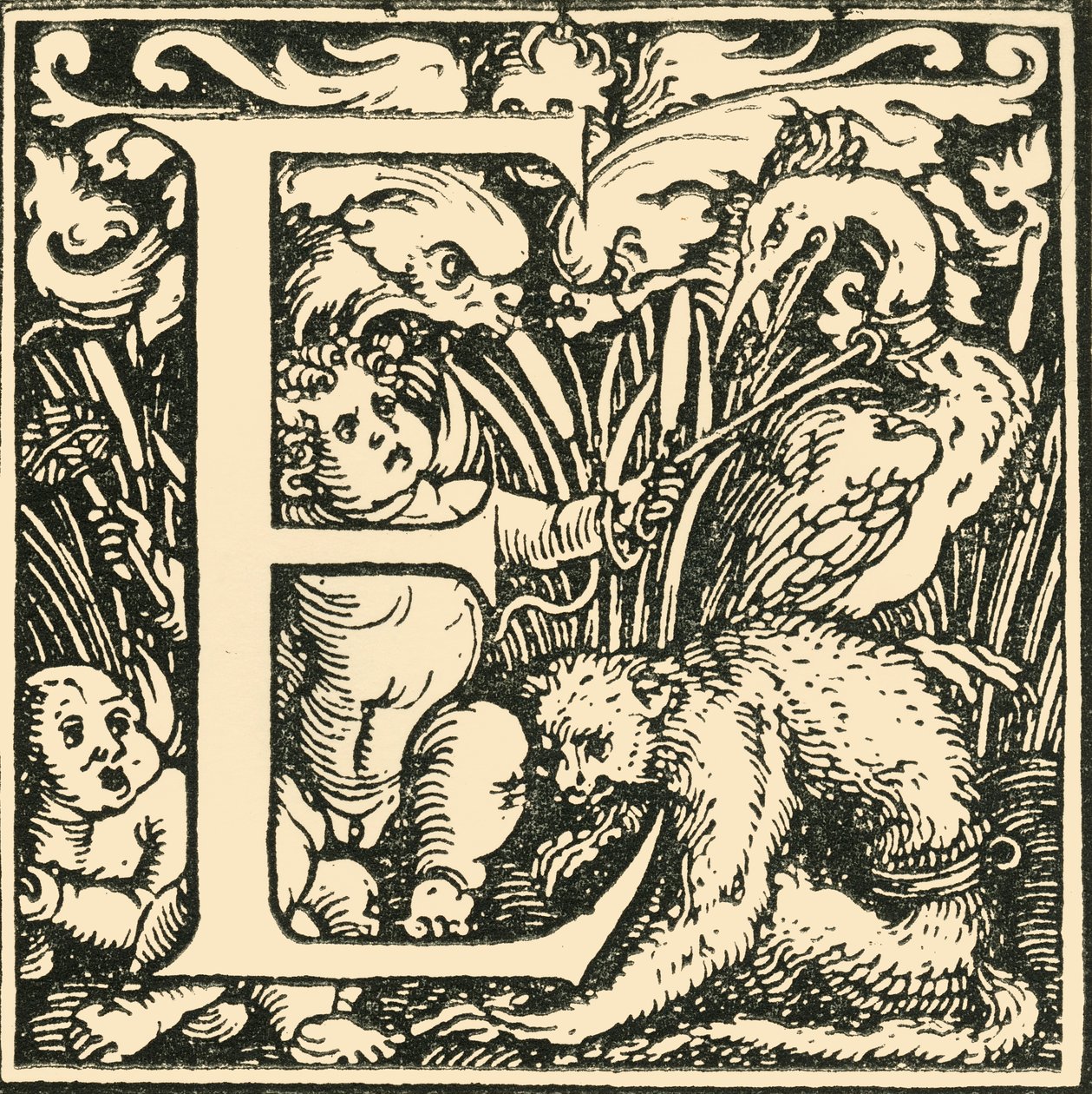 E - Um alfabeto de Hans Weiditz, c1520-1521, 1908. de Hans Weiditz