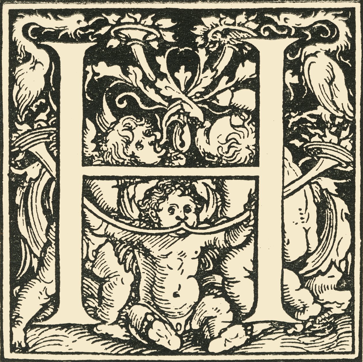 H - Um alfabeto de Hans Weiditz, c1520-1521, 1908. de Hans Weiditz