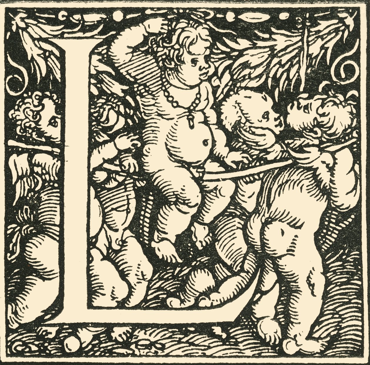L - Um alfabeto de Hans Weiditz, c1520-1521, 1908. de Hans Weiditz
